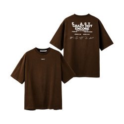 [WVJP] LE SSERAFIM - S/S T-SHIRT (BROWN) - EASY CRAZY HOT ENCORE IN JAPAN